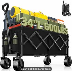 Brand New Black Huge size wagon with with 600 lb Wagon with 360 All terrain large tires