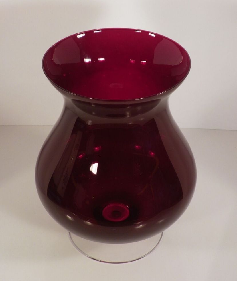 Vintage Partylite P9099 Ruby Red Hurricane