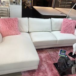 Beautiful Furniture Sofa L sectional for $799 available in color white/Gray & Black On sale Now