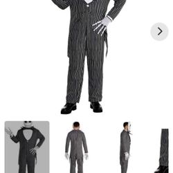 Men's Big And Tall Jack Skellington Costume Size 3x