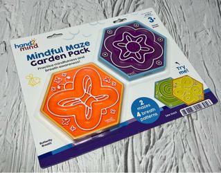 hand2mind Mindful Maze Garden Pack Activity Toy Ages 3+ 2 Mazes 4 Patterns NEW