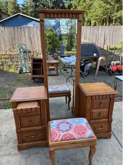 Oak vanity