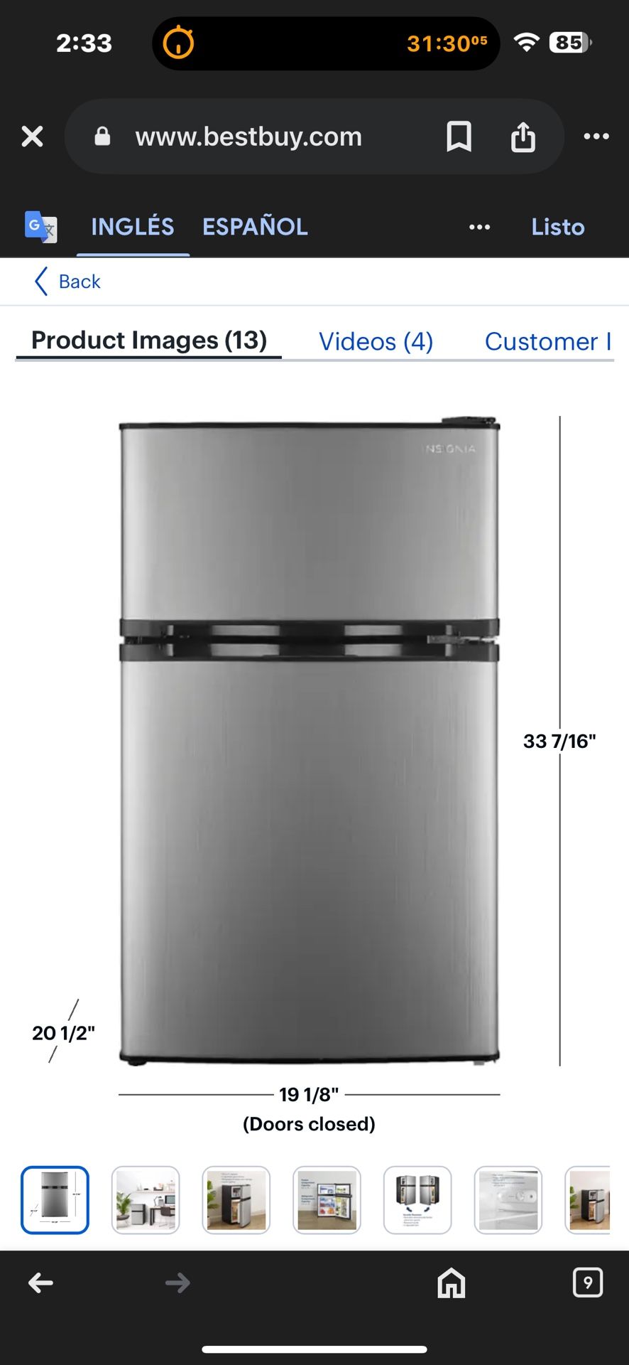 Stainless Mini Fridge Read Description $10