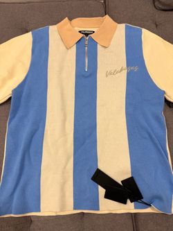 Valabasas Striped Knit Quarter-Zip Polo Shirt