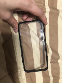 Iphone 7 clear back n black bumper case full protective case