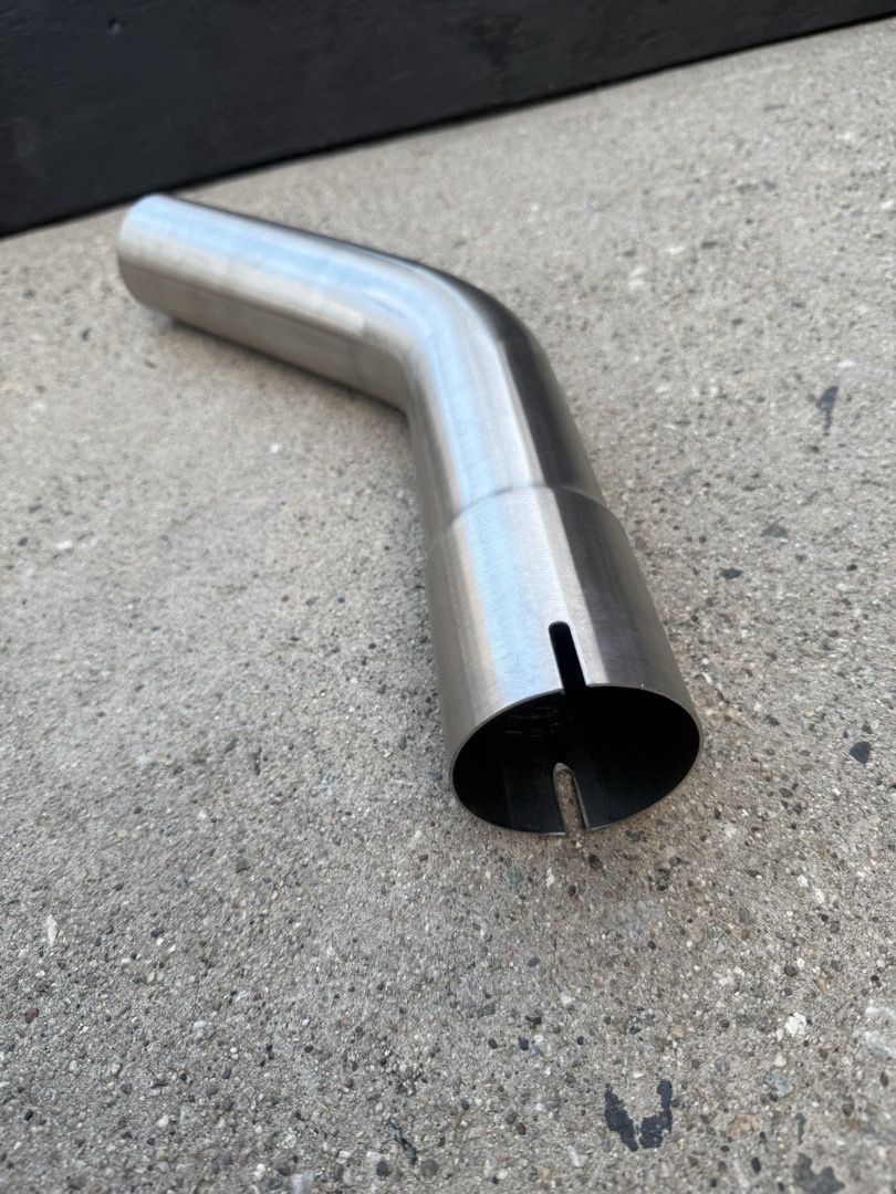 2.5 In. OD To 2.65 In. ID 45 Degree Mandrel Bend Exhaust Pipe - Stainless Steel (Polished)