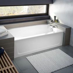 MAAX Pro Steel XD 30" x 60" White Porcelain Enameled Soaking Bathtub