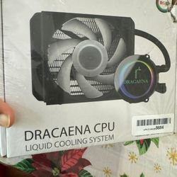 Dracaena AIO CPU Cooler, Color Change Remote, 120mm Radiator, ARGB PWM Fans Quiet Less Than 27DBA, Compatible with AMD AM5/AM4-Intel LGA 1700/1200/115