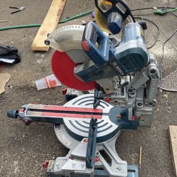 15 Amp 12 in. Corded Dual-Bevel Sliding Glide Miter Saw with 60 Tooth Saw Blade