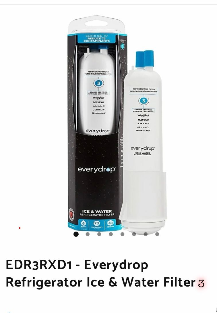 Every drop refrigerator water filter For Pure Water and ice.