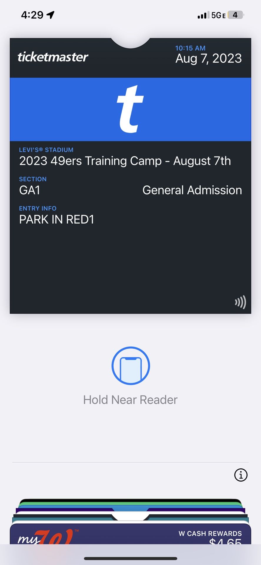 49ers Training Camp Ticket 8/7 @levi Stadium
