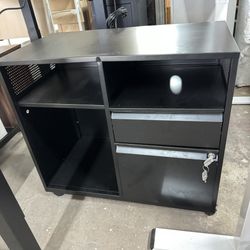2 Drawer File Cabinet for Home Office, Rolling File Cabinets with Lock, Under Desk Metal Filing Caninet with Wheels for A4 / F4 / Letter/File Box, Bla