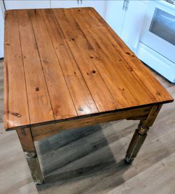 Rustic Pine Farmhouse Dining Table