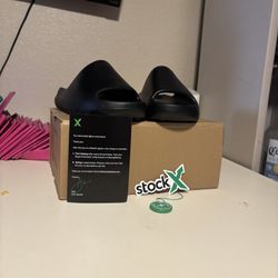 black Onyx Yeezy Slides 