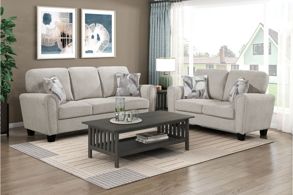 Sofa and Loveseat Grey Chenille fabric, New Especial price 