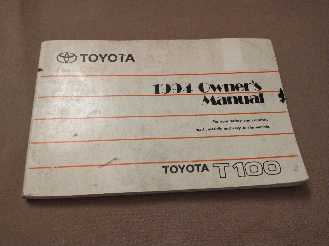 Toyota T100 OEM 1994 Owner's Manual