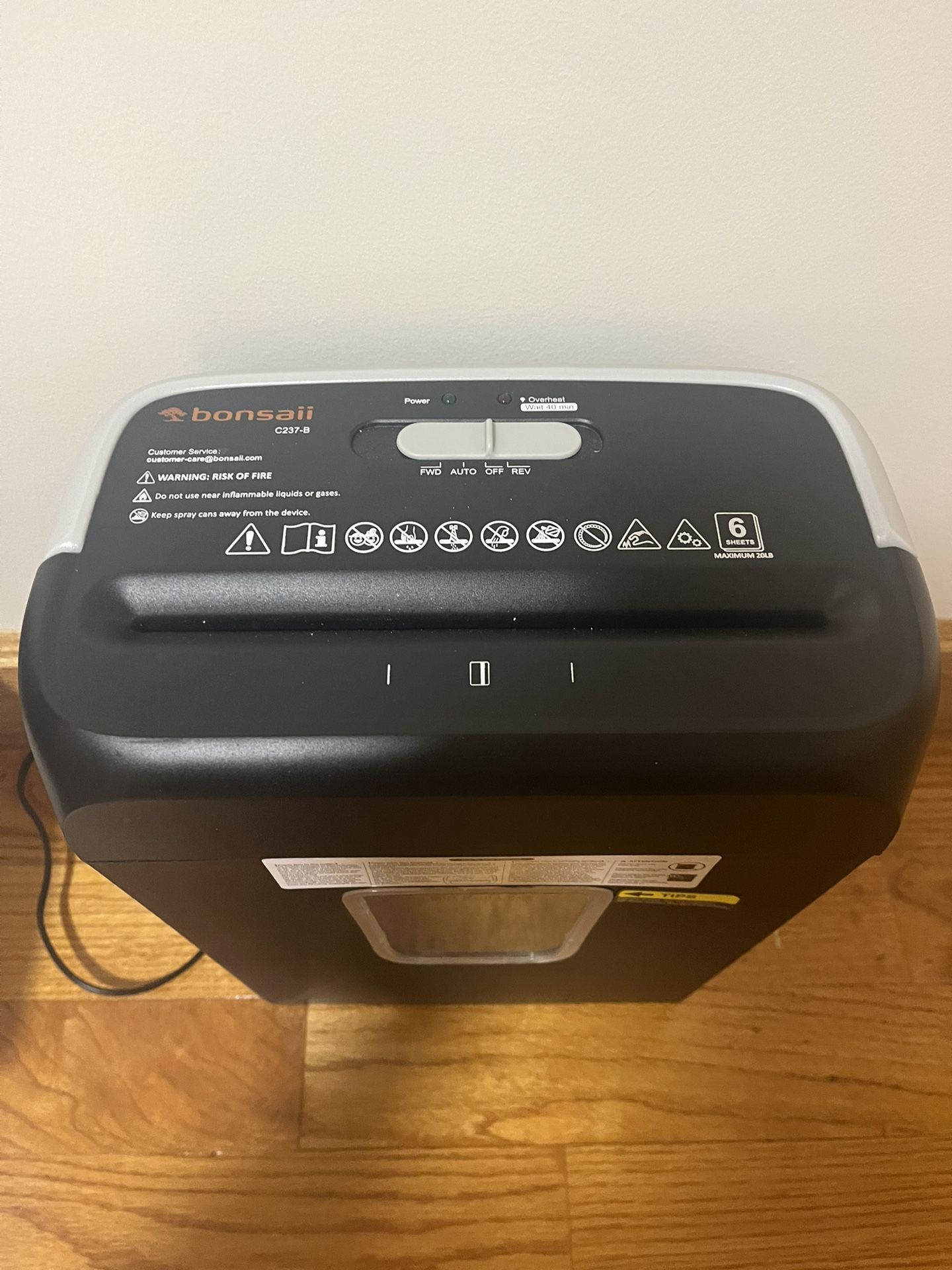 Paper Shredder for Home Use, 3.4 Gal Wastebasket