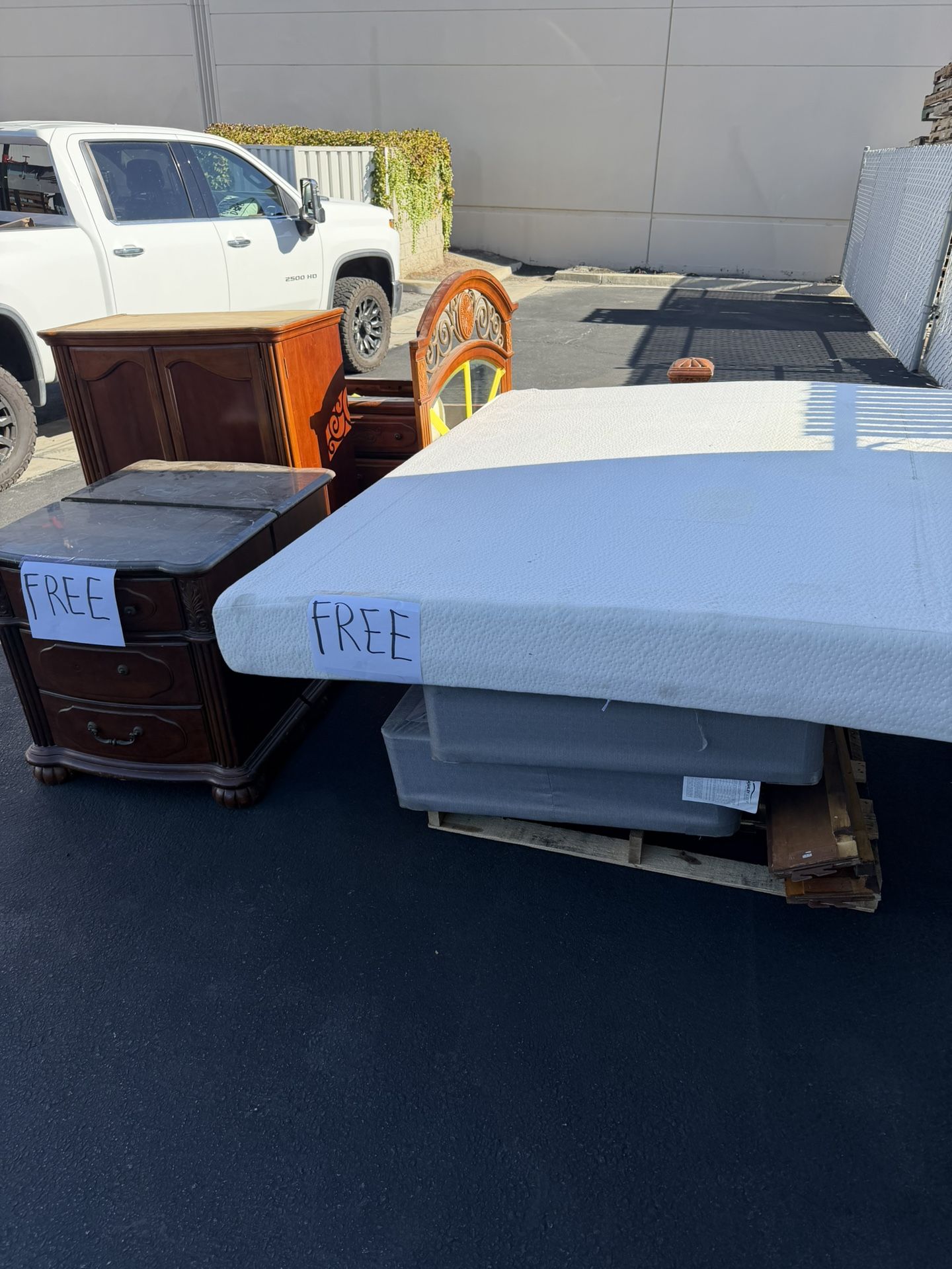 Free Bedroom Set, Mattress And Box Spring