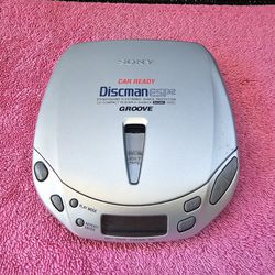 Sony Car Ready Discman D-E406CK ESP2 Portable CD Player Walkman - Silver