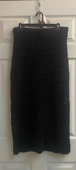 Brand new black crochet maxi skirt size L Juniors
