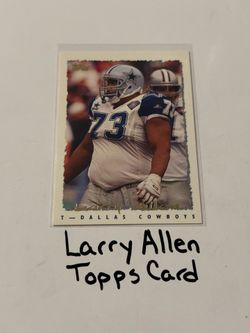 Larry Allen Dallas Cowboys Hall of Fame Tackle Topps Card.