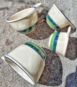 Pfaltzgraff green band measuring cup set !