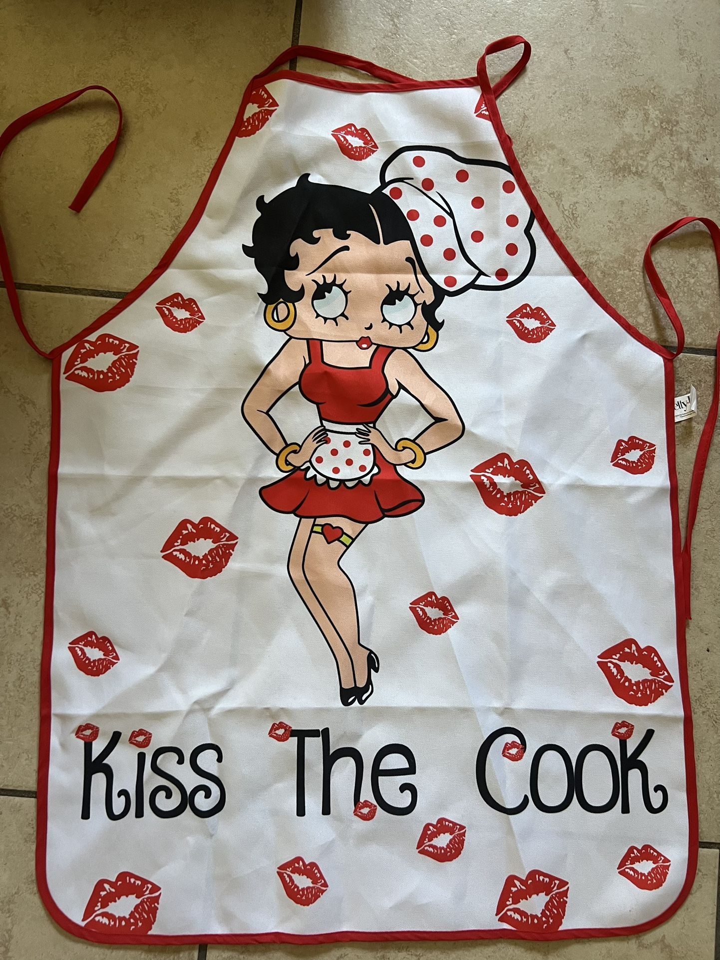kiss the cook betty boop apron