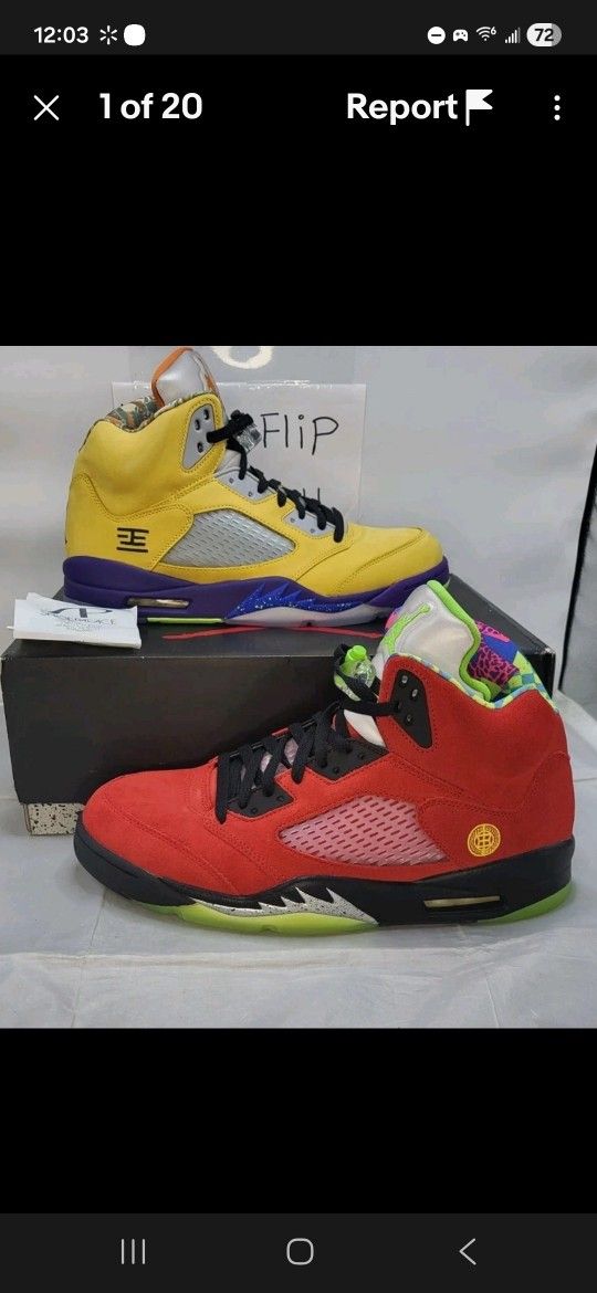 Mens Size 12 Air Jordan 5