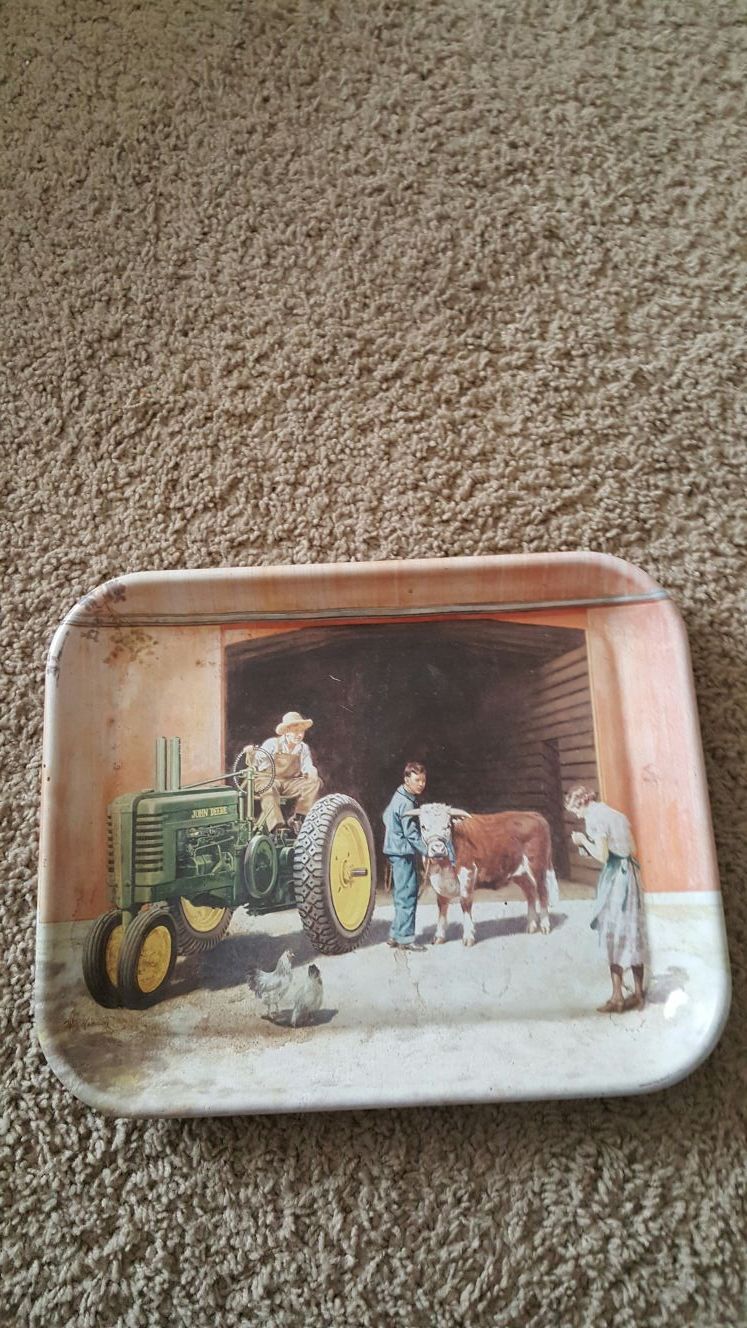 John Deere Model "A" Tractor Metal Tray 2001