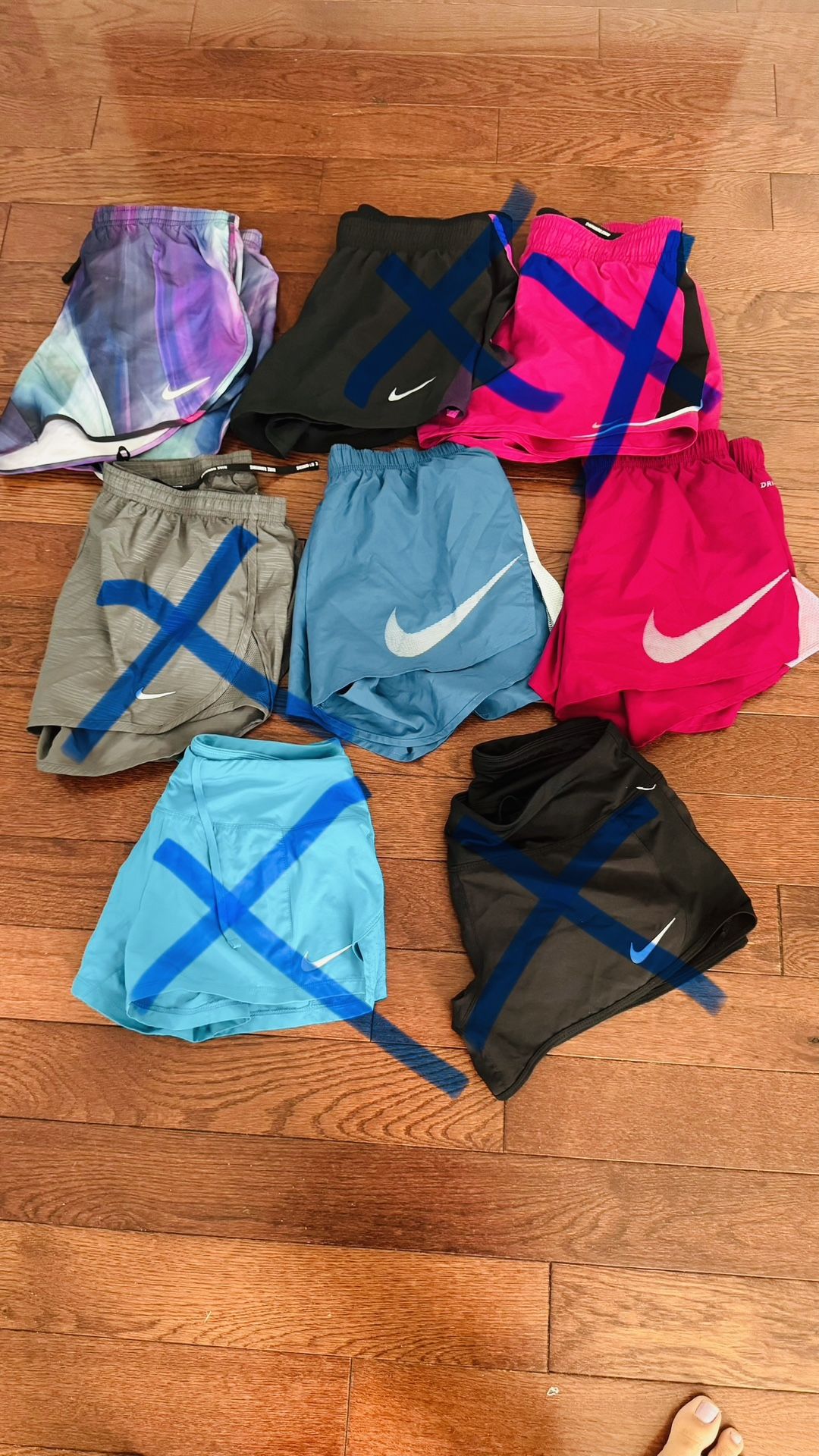 Women Nike dri-fit running shorts and shirts - small