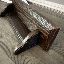 Handcrafted Wall Shelves – Rustic Wood Finish – Dark Walnut & Red Oak Stains