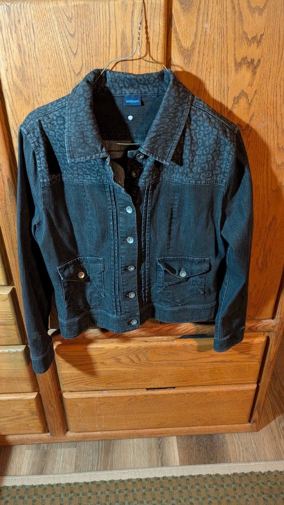 Black Denim Jacket Medium -large