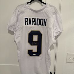 Autographed Notre Dame Eli Raridon Jersey