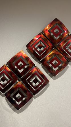 Two 16x16 Metal Frames Decor