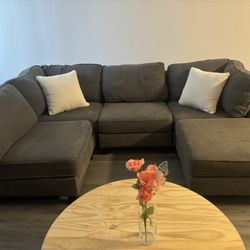 Free Delivery - Gray Sectional Sofa/Couch