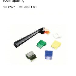 DIVERSITECH Fin Comb Set: Multi-Head, Nylon, 13 to 20 Fins Per Inch, 6 Combs, Fixed Tooth Spacing