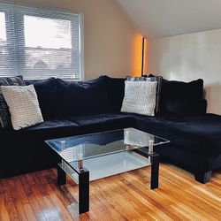Black Couch & Coffee Table