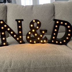 Light up Letter Wedding Sign