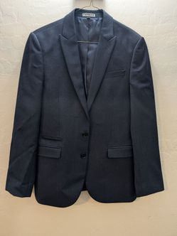 Express Men's "Photographer" Collection Fitted Men's Navy Blue Suit Blazer