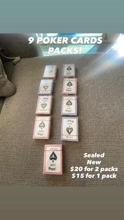 9 POKER CARDS PACKS