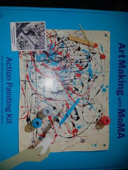 Art making with MoMa action painting kit new