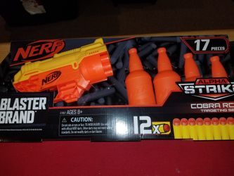 NEW Nerf Alpha Strike COBRA RC-6 Targeting Set - BLASTER + 4 Targets + 12 Darts