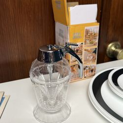 Elegant Silver Honey Dispenser