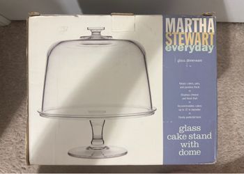 Martha Stewart Everyday 11 Inch Cake Stand With Glass Dome