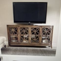 Solid Wood Entertainment TV Console 