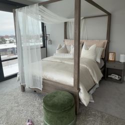 Crate and Barrel canopy bed 