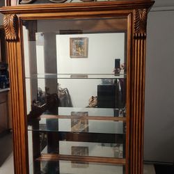 3 Shelf Lighted Curio Cabinet