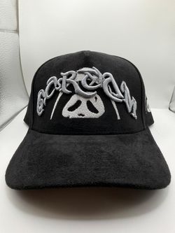 Scream Black Suede Snapback Hat with Embroidery