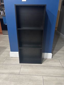 Black 3-Shelf Bookcase