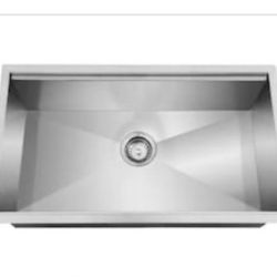 Glacier Bay Zero Radius Undermount 18G Stainless Steel 27 in. Single Bowl No Accessories